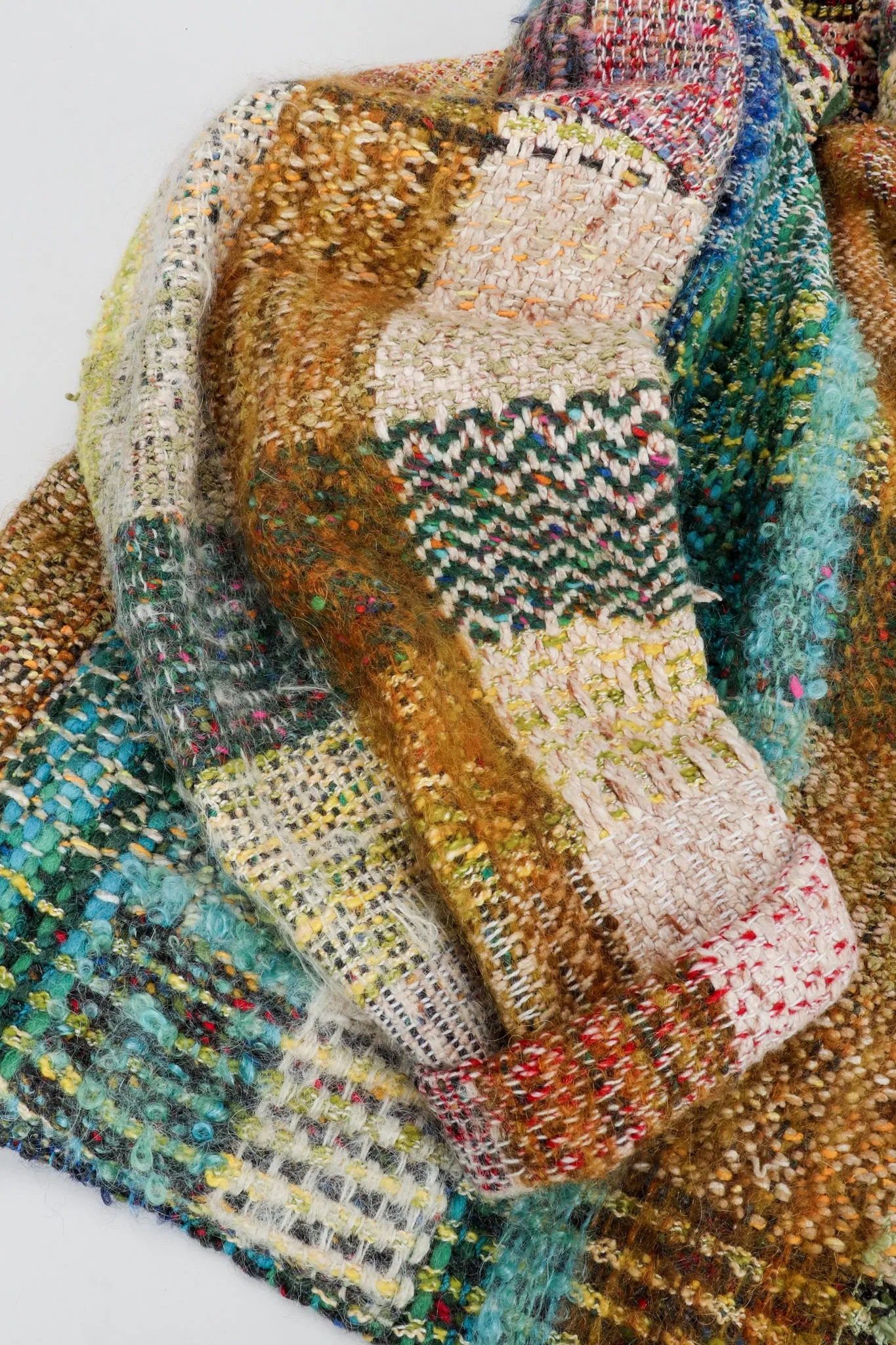 Rainbow Tweed Blanket Jacket