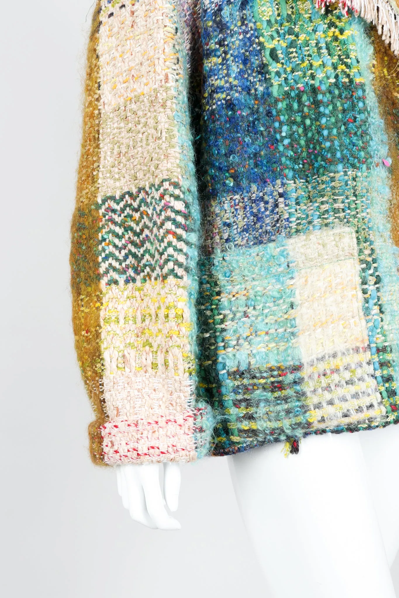 Rainbow Tweed Blanket Jacket
