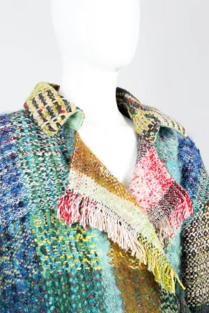 Rainbow Tweed Blanket Jacket