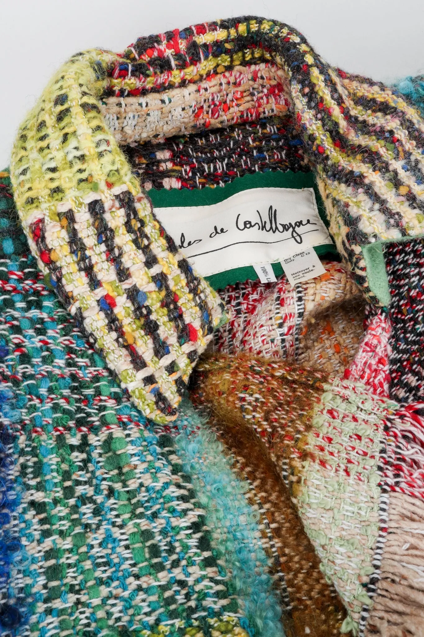 Rainbow Tweed Blanket Jacket