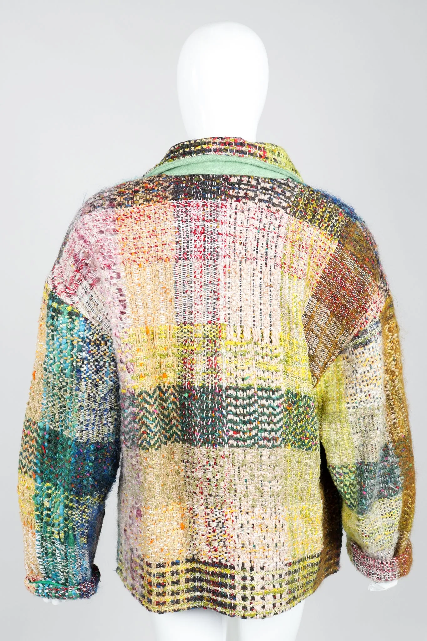 Rainbow Tweed Blanket Jacket