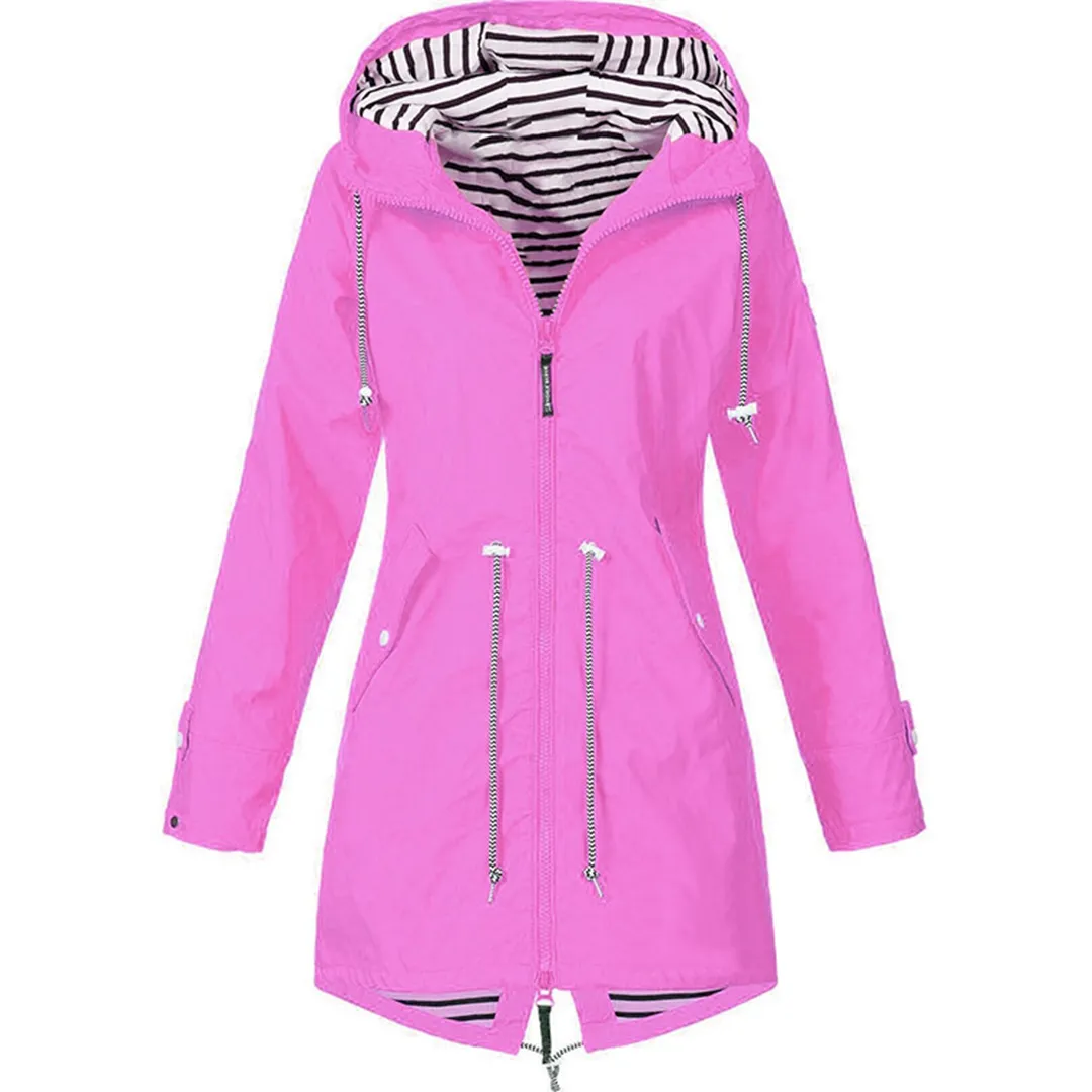 RainGuard™ | Women's Classic Raincoat | Waterproof, Lightweight Design & Adjustable Hood
