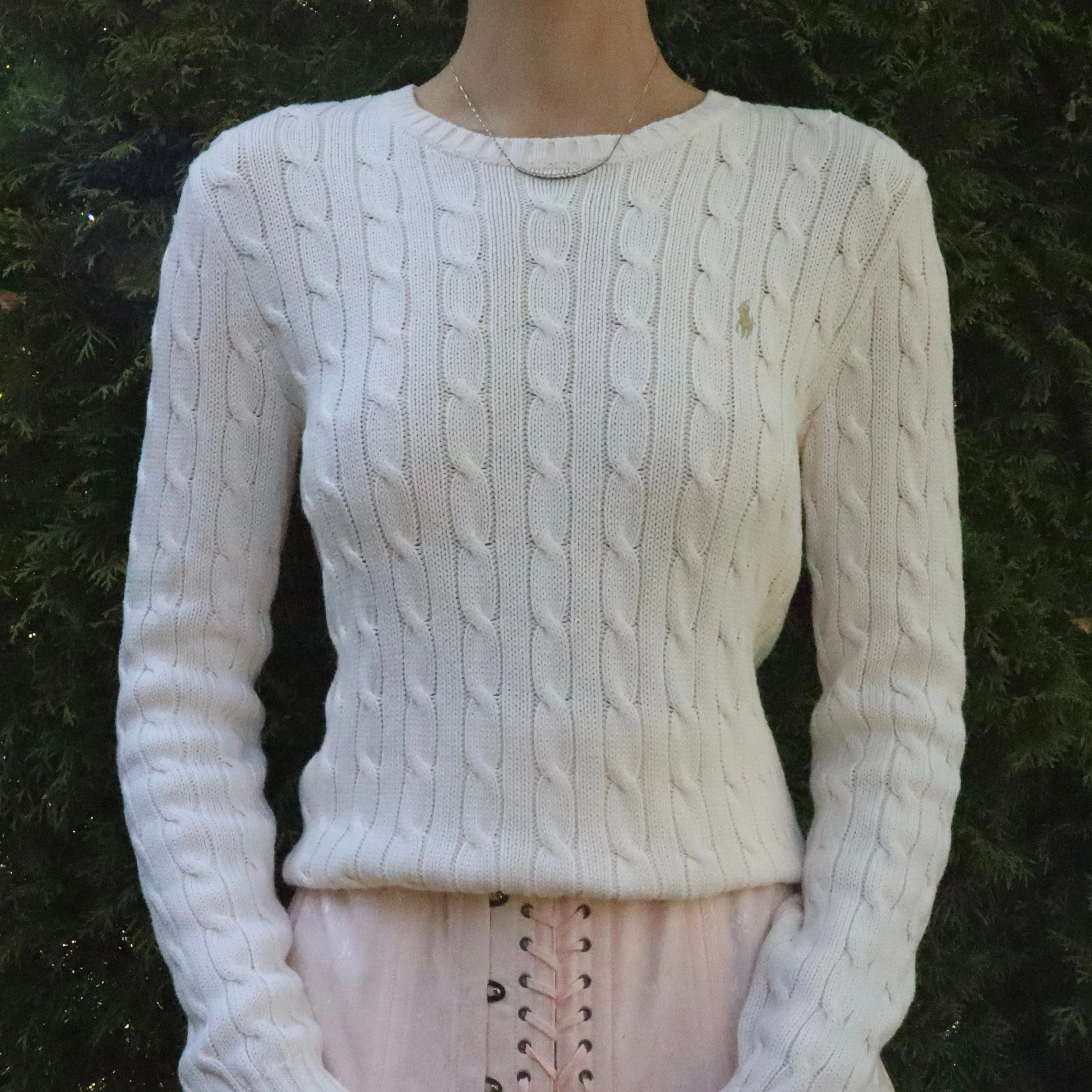 Ralph Lauren White Sweater (M-L)