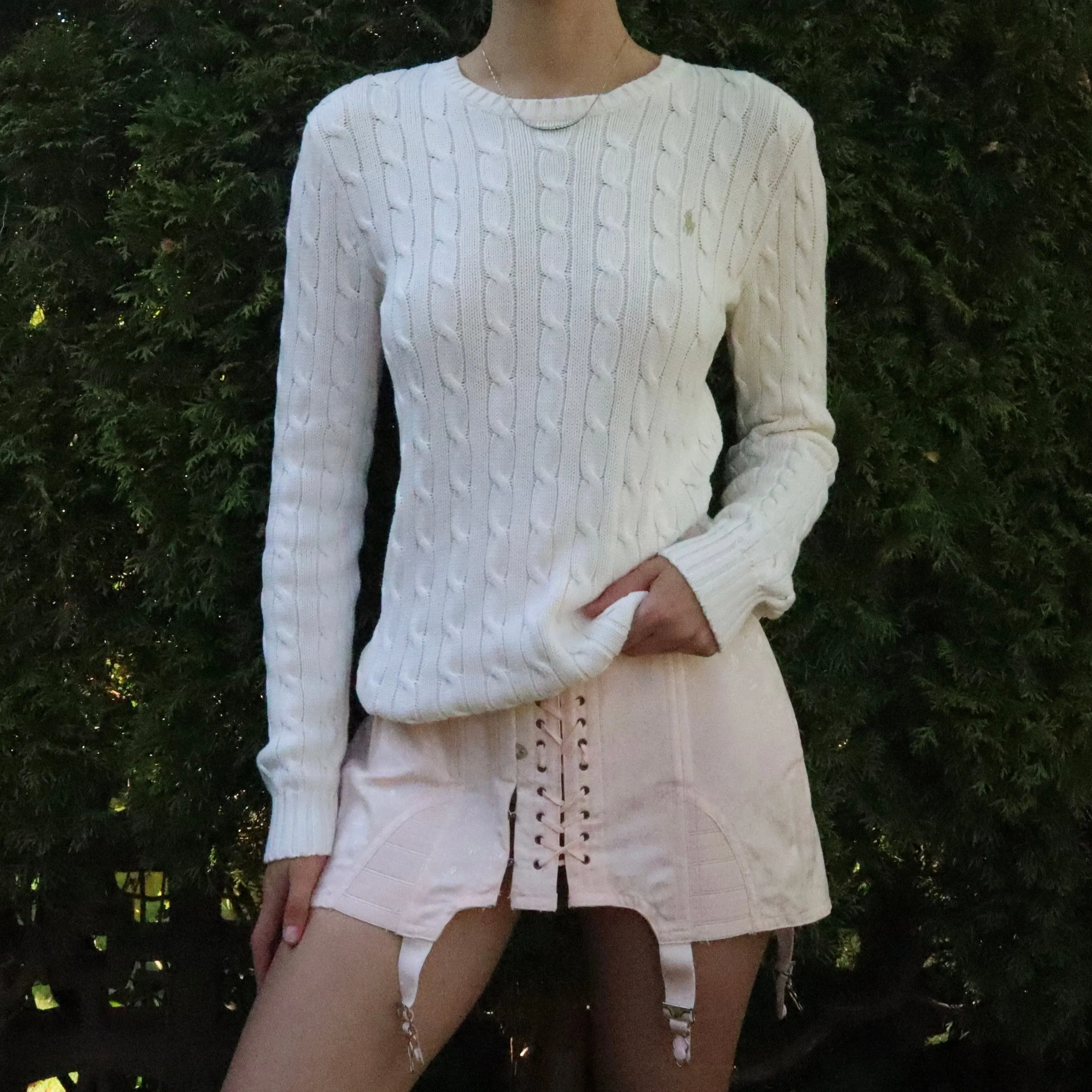 Ralph Lauren White Sweater (M-L)