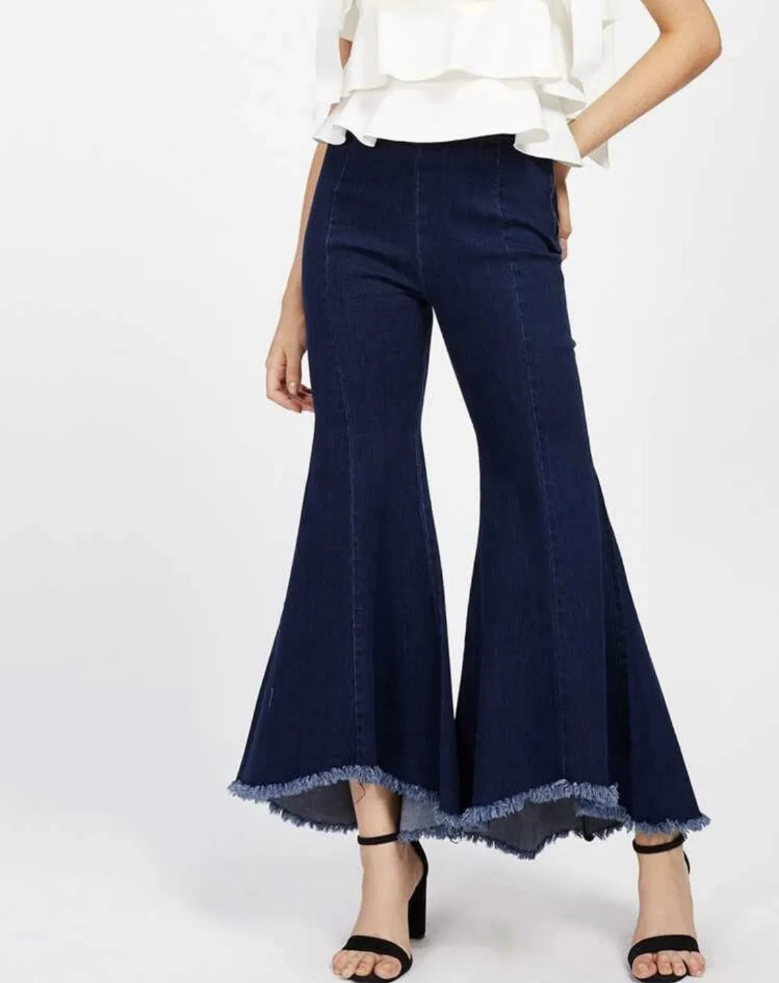 Raw Hem Bell Bottom Jeans