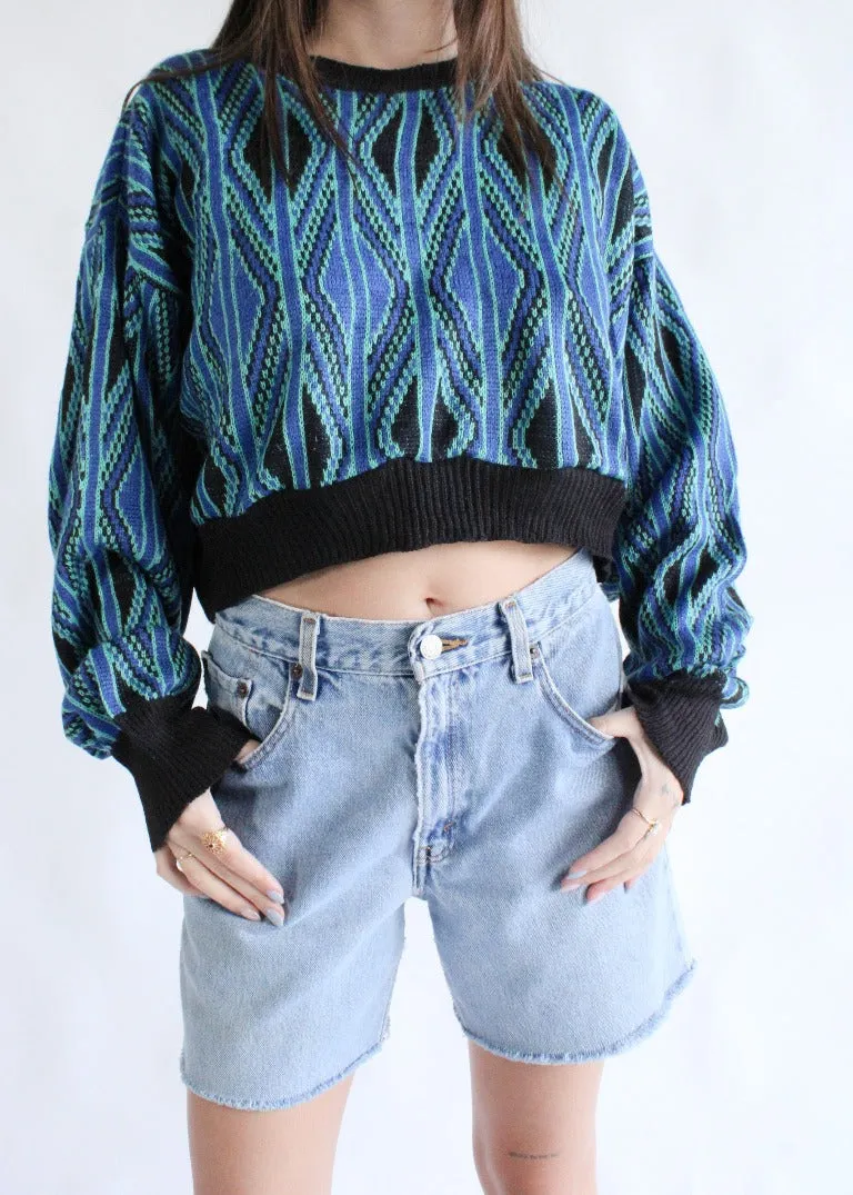 RCYCLD Cropped Knit Sweater