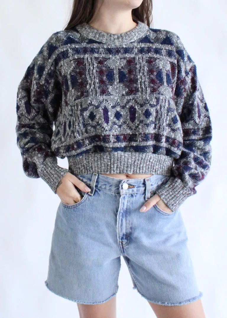 RCYCLD Cropped Knit Sweater