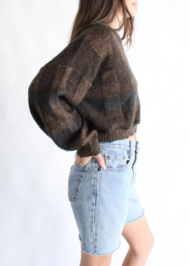 RCYCLD Cropped Knit Sweater