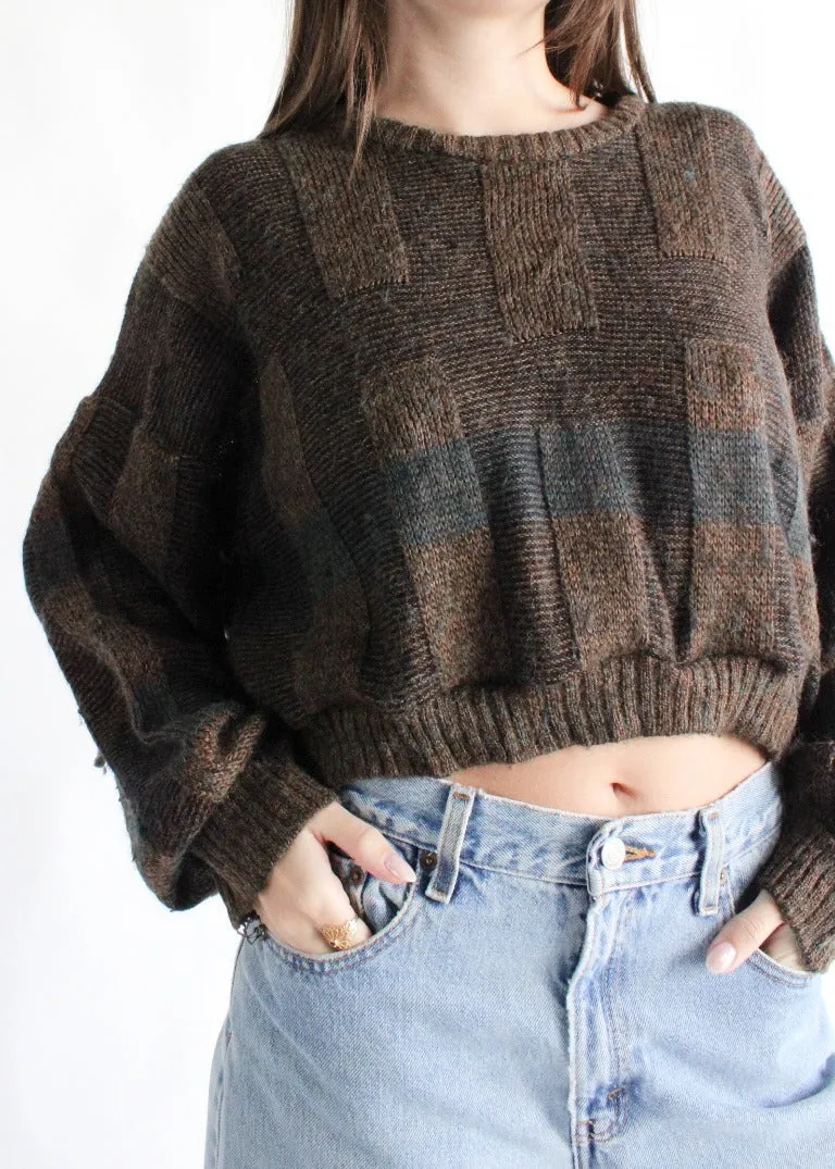 RCYCLD Cropped Knit Sweater