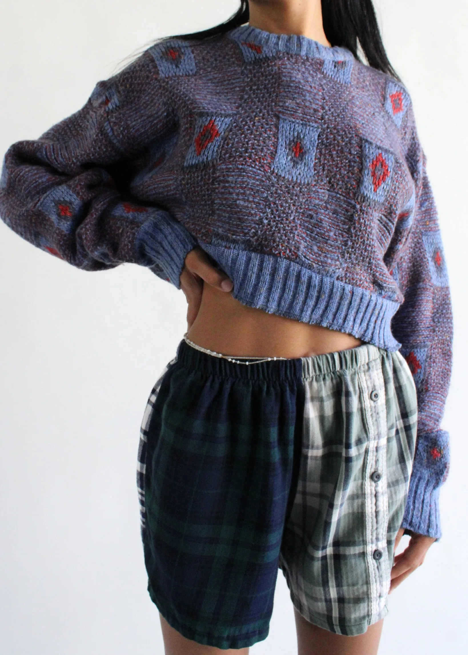 RCYCLD Cropped Knit Sweater
