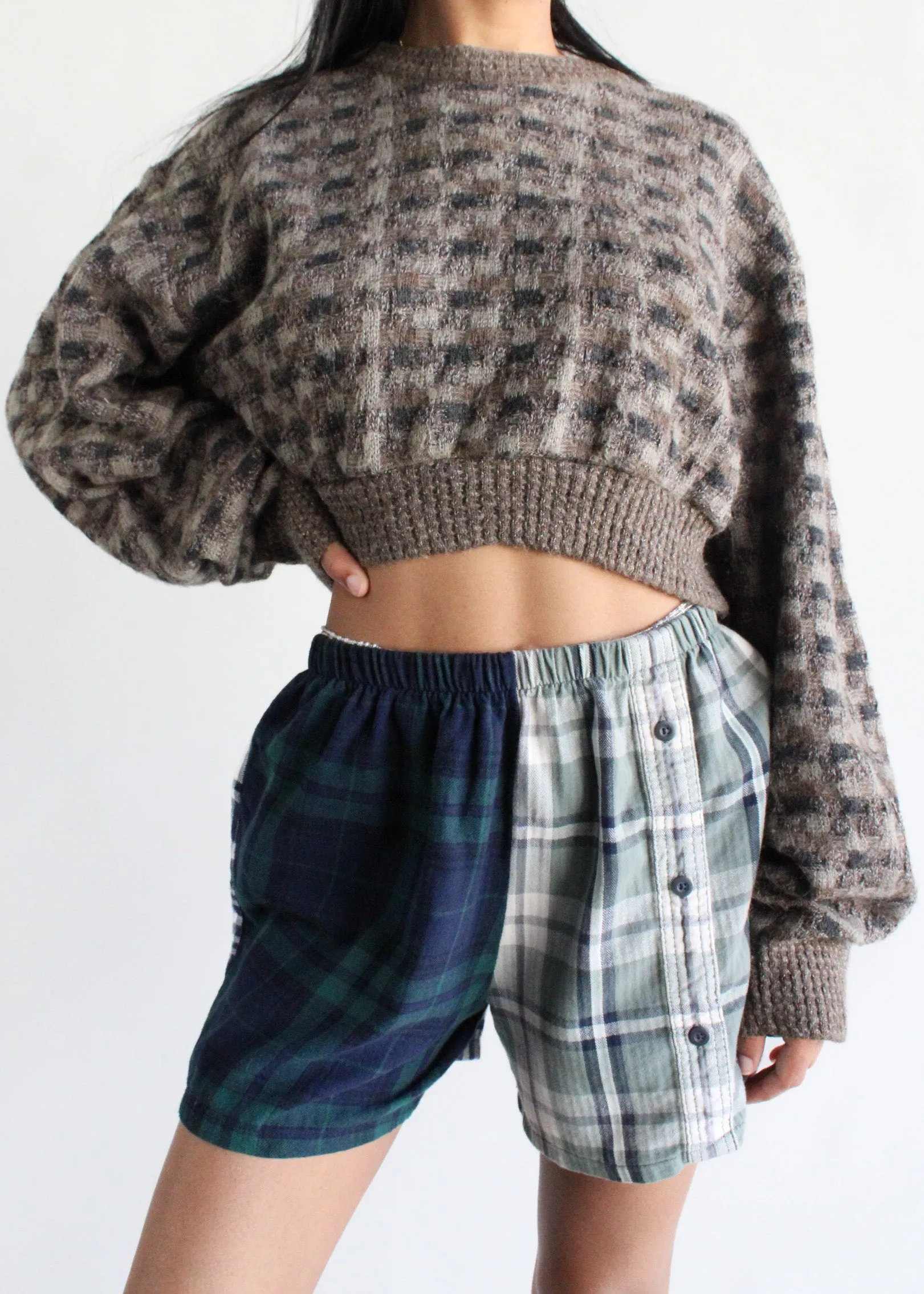 RCYCLD Cropped Knit Sweater