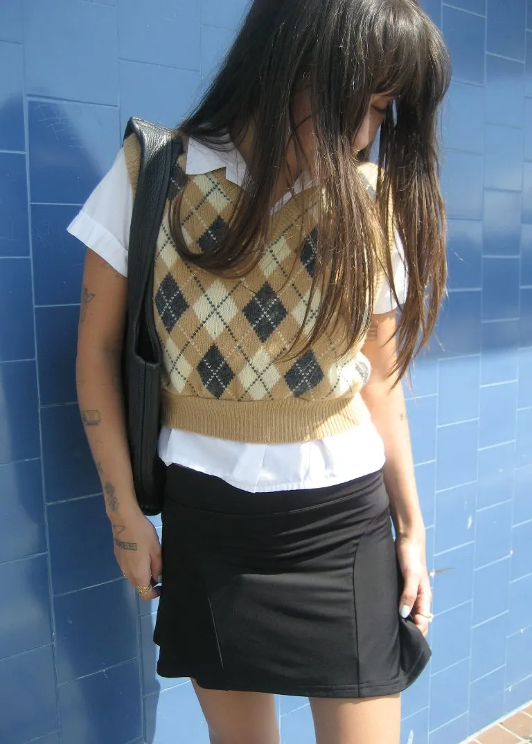 RCYCLD Cropped Sweater Vest