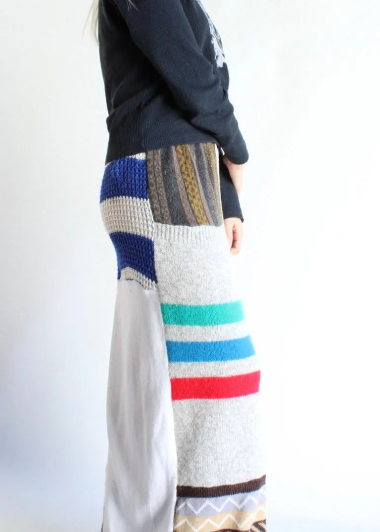 RCYCLD Knit Sweater Pieced Maxi Skirt