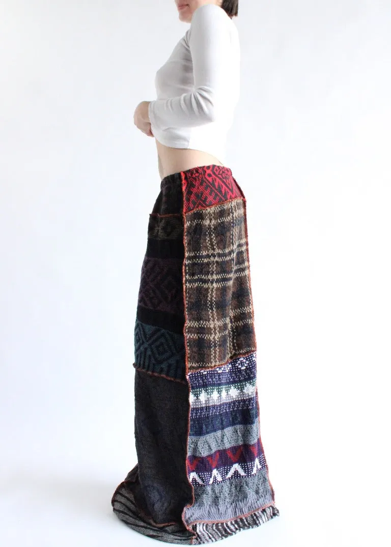 RCYCLD Knit Sweater Pieced Maxi Skirt