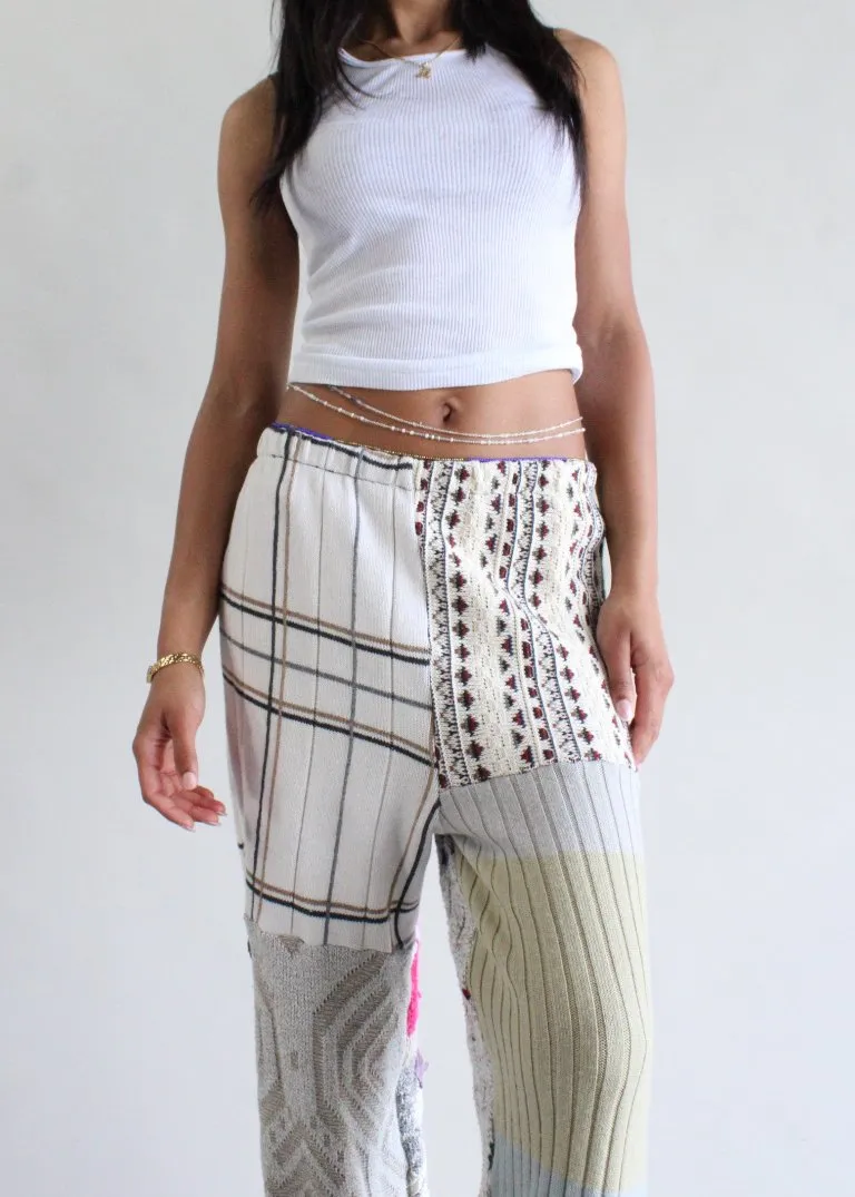 RCYCLD Knit Sweater Pieced Pants