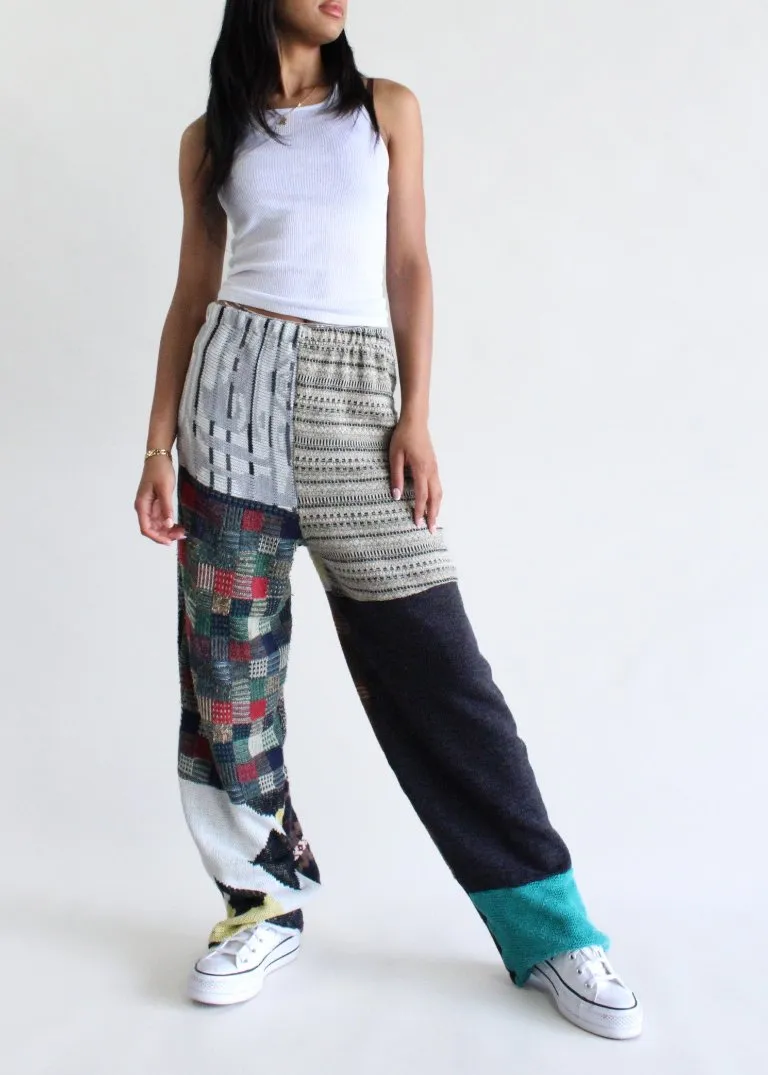 RCYCLD Knit Sweater Pieced Pants