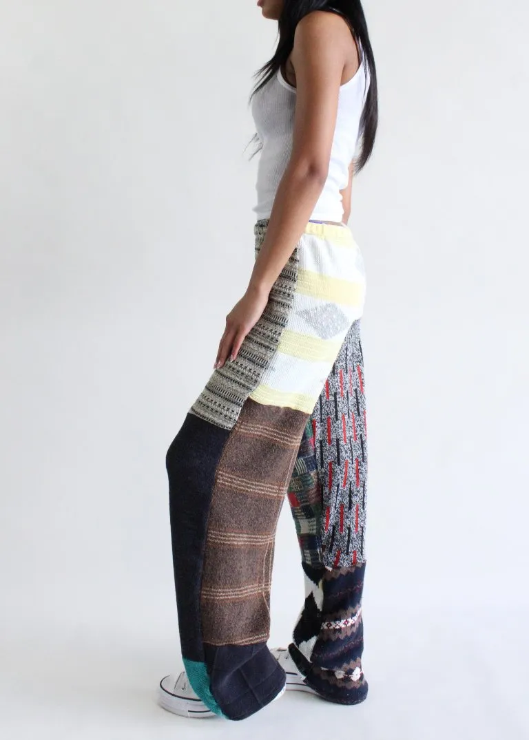 RCYCLD Knit Sweater Pieced Pants