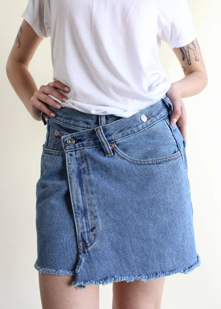 RCYCLD Levi's Cross Closure Denim Skirt