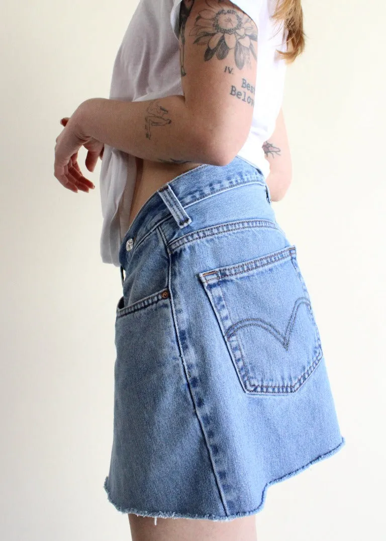 RCYCLD Levi's Cross Closure Denim Skirt