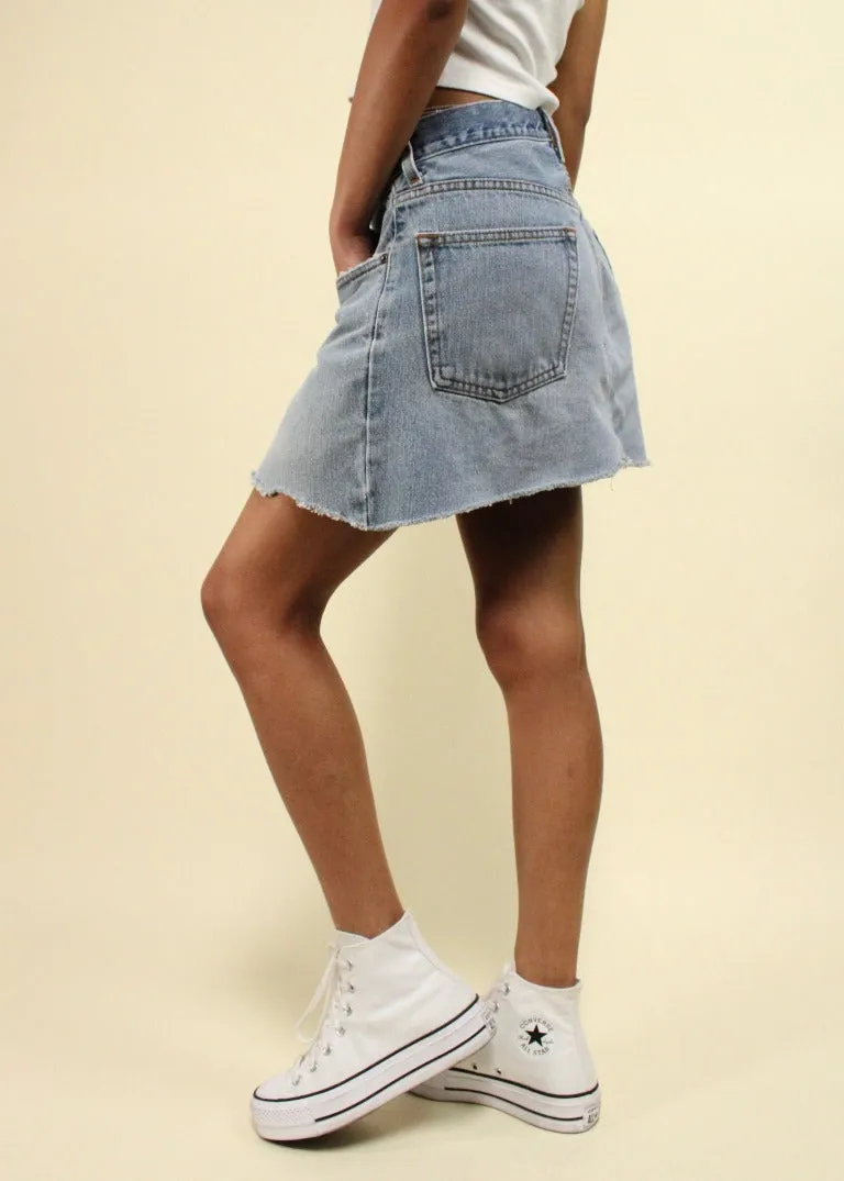 RCYCLD Levi's Cross Closure Denim Skirt