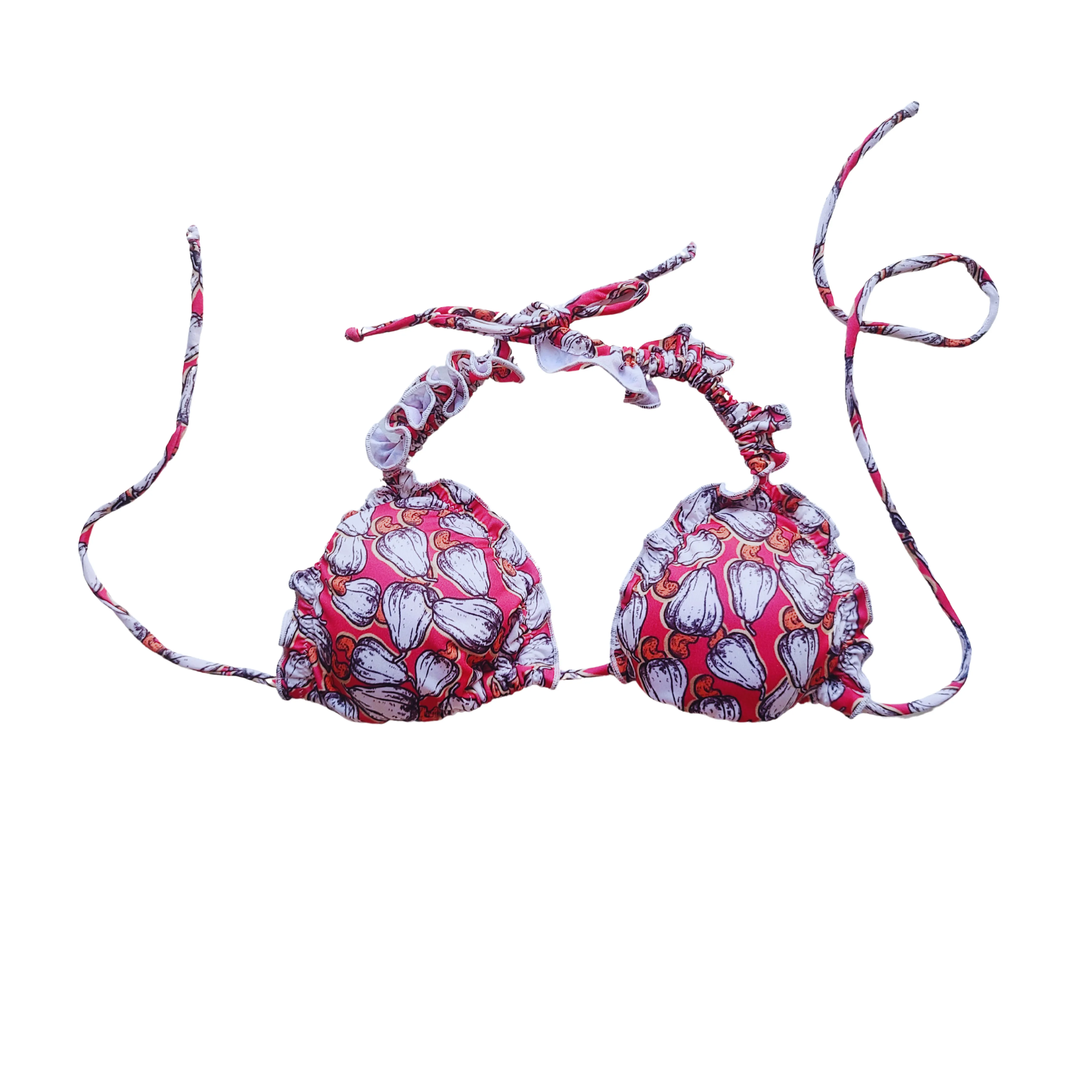Red Cajun Ruffled Bikini