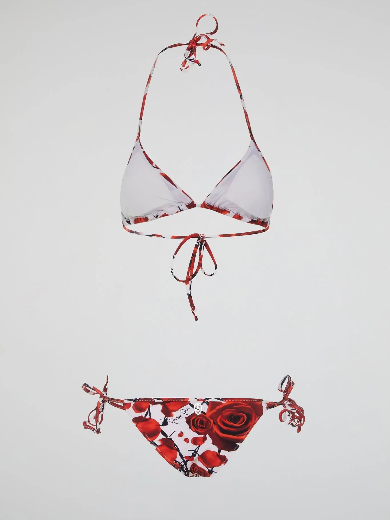 Red Rose Print Swimwear