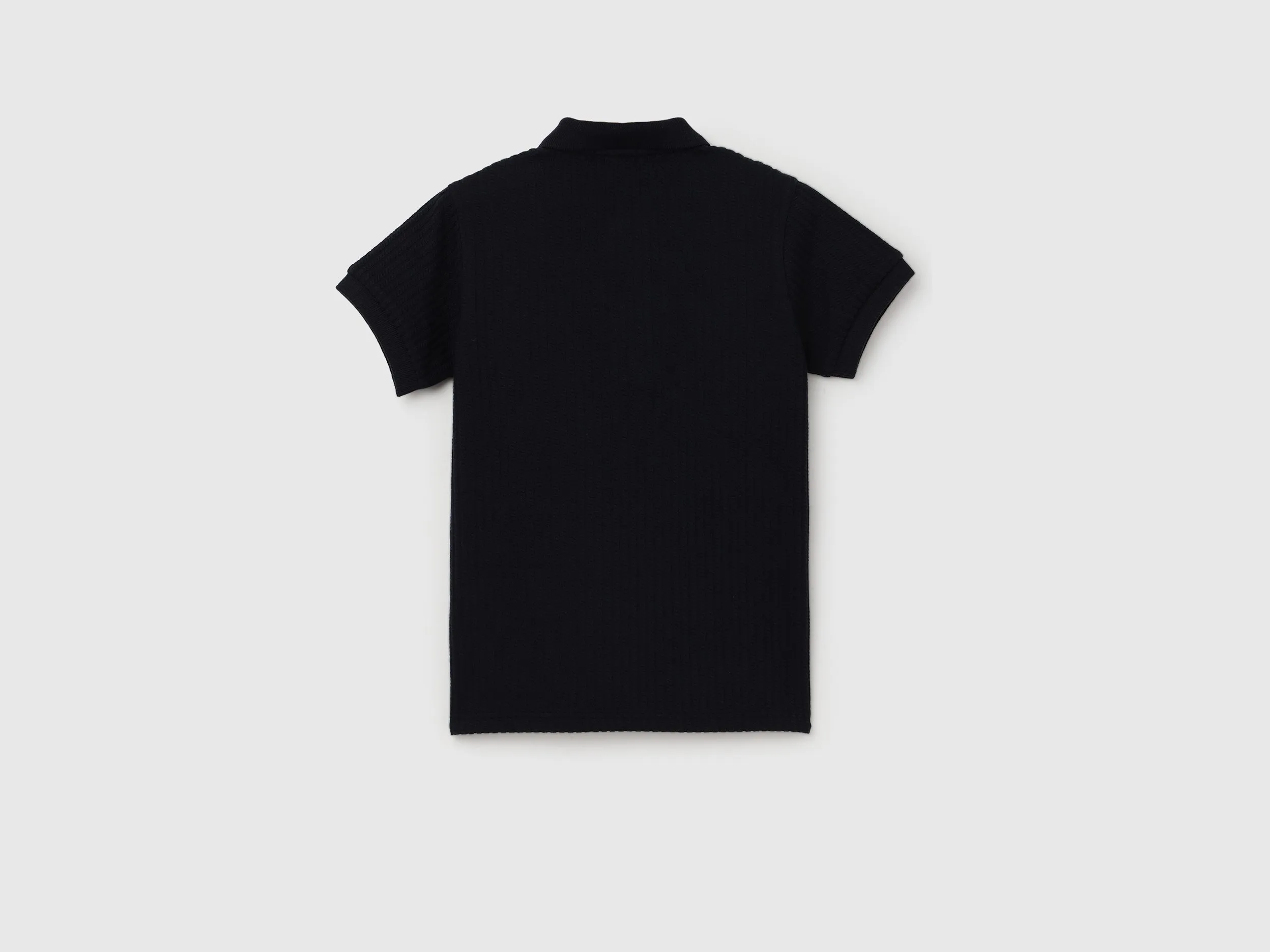 Regular Fit Polo Neck Vertical Jacquard Interlock Polo Polo Shirt