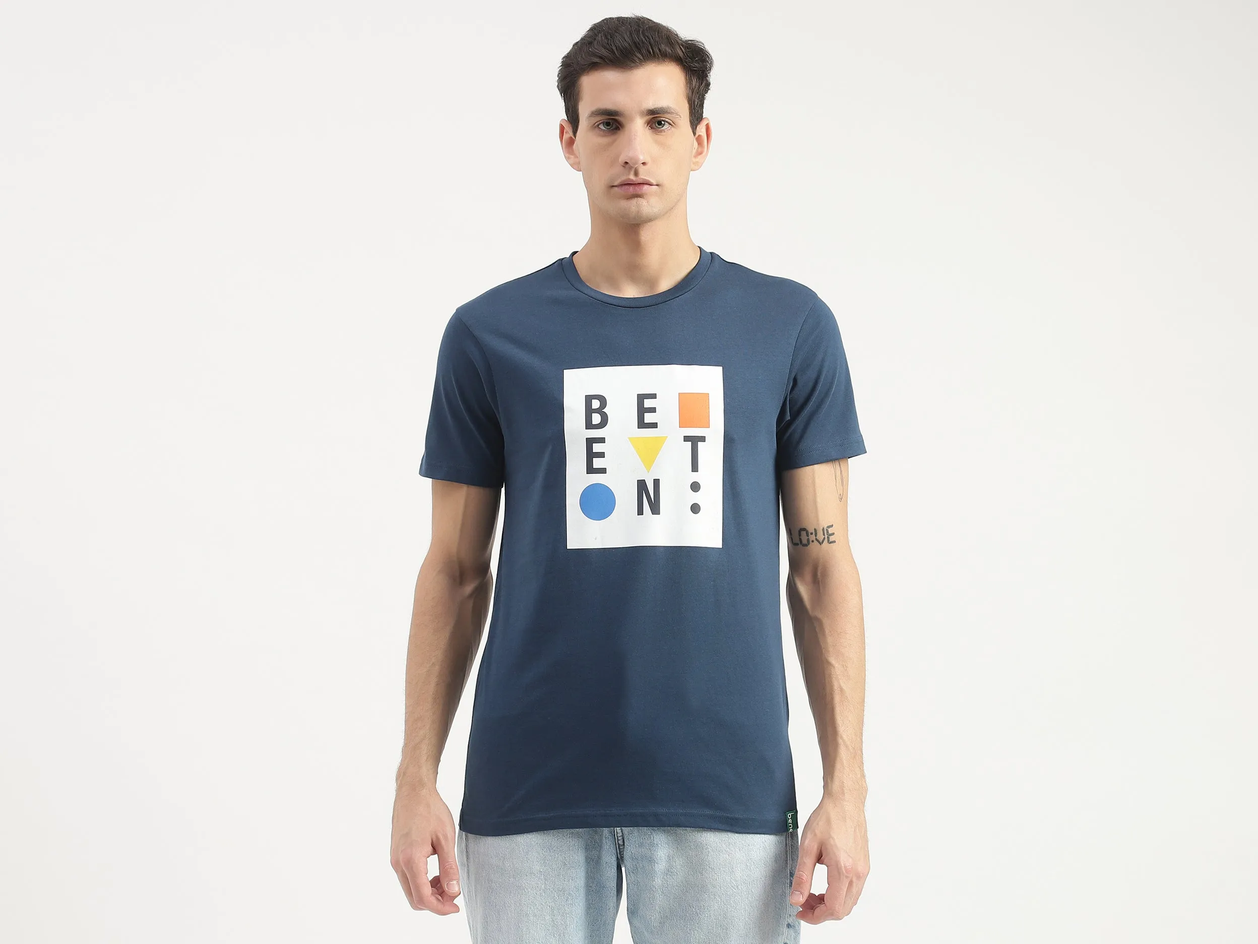 Regular Fit Round Neck Printed T-Shirt
