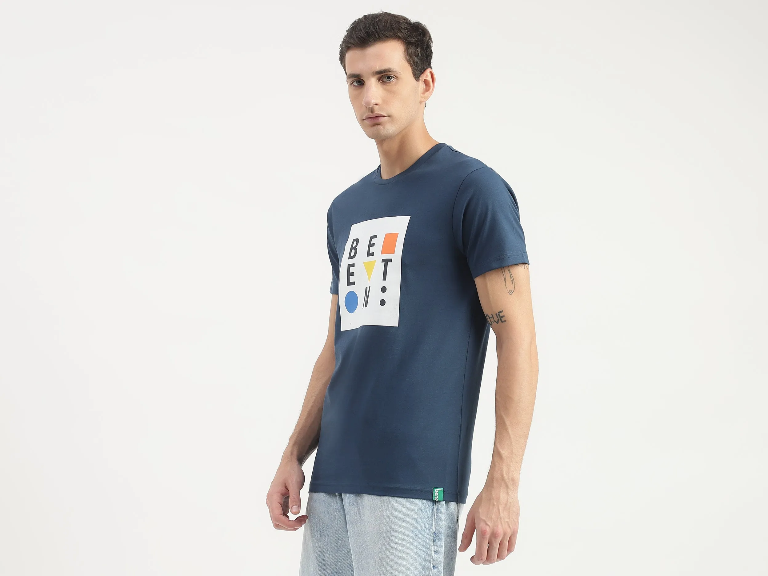 Regular Fit Round Neck Printed T-Shirt