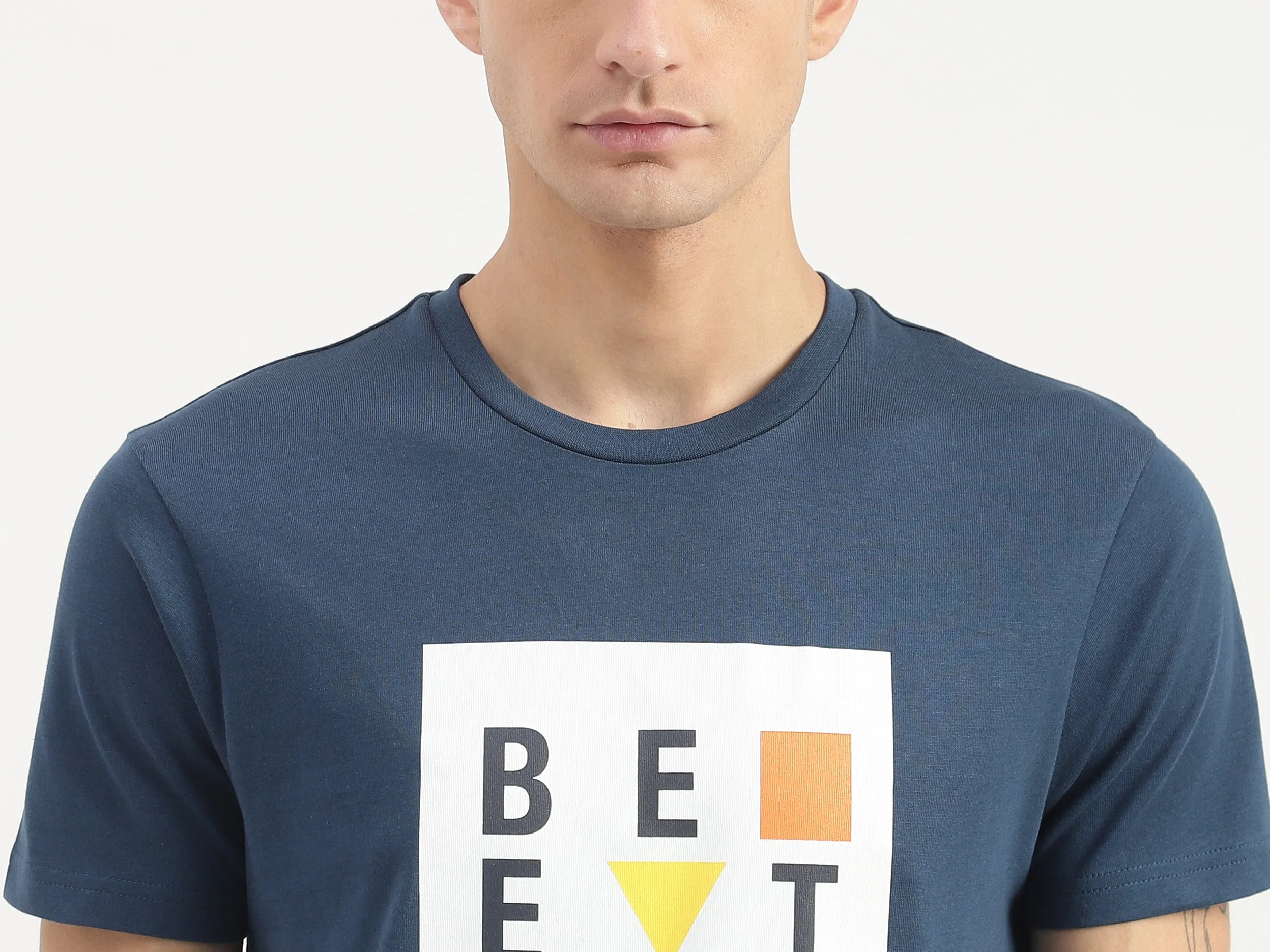 Regular Fit Round Neck Printed T-Shirt