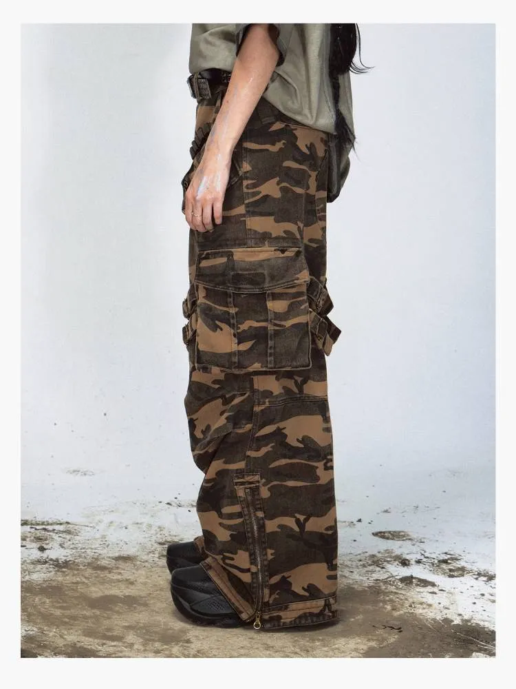 retro vibe loose casual trousers