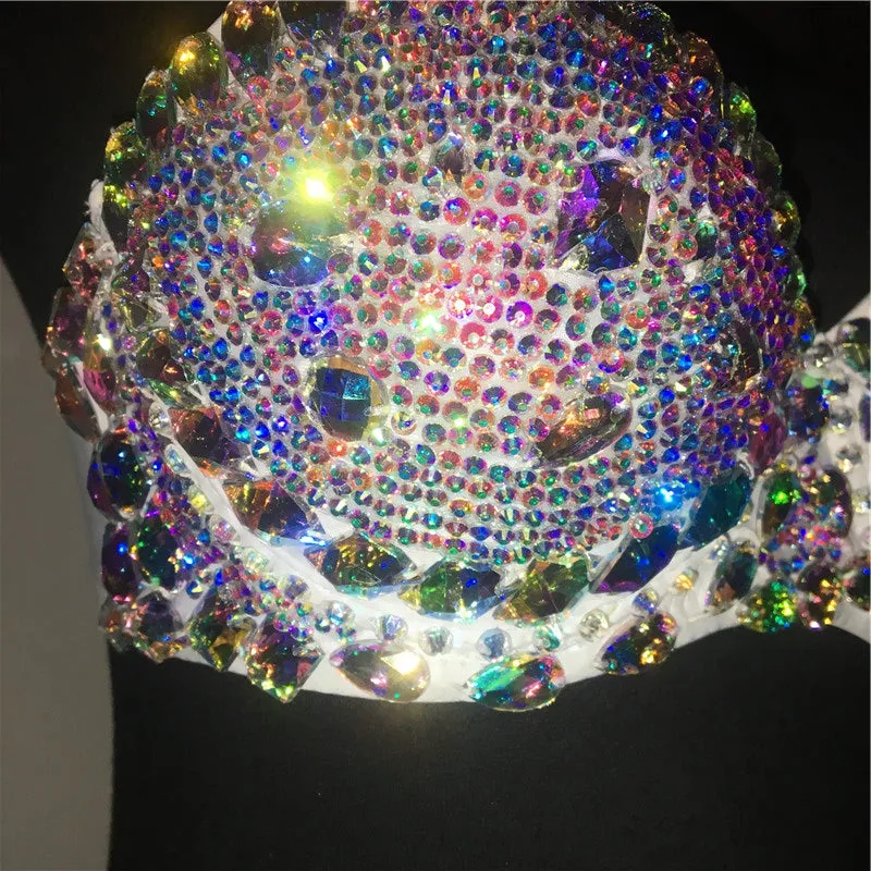 Rhinestone Padded Bra Top