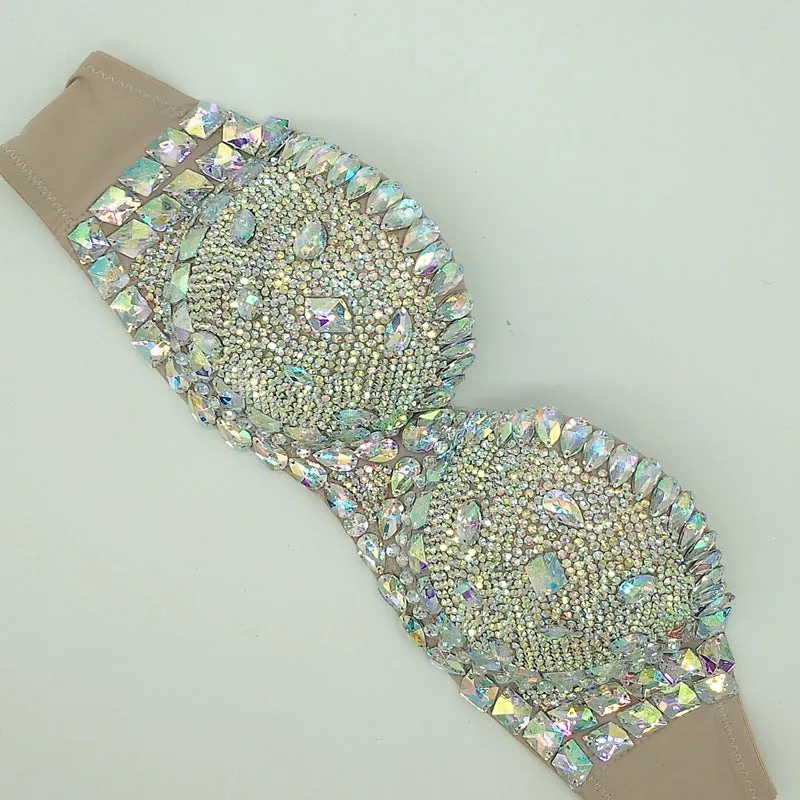 Rhinestone Padded Bra Top