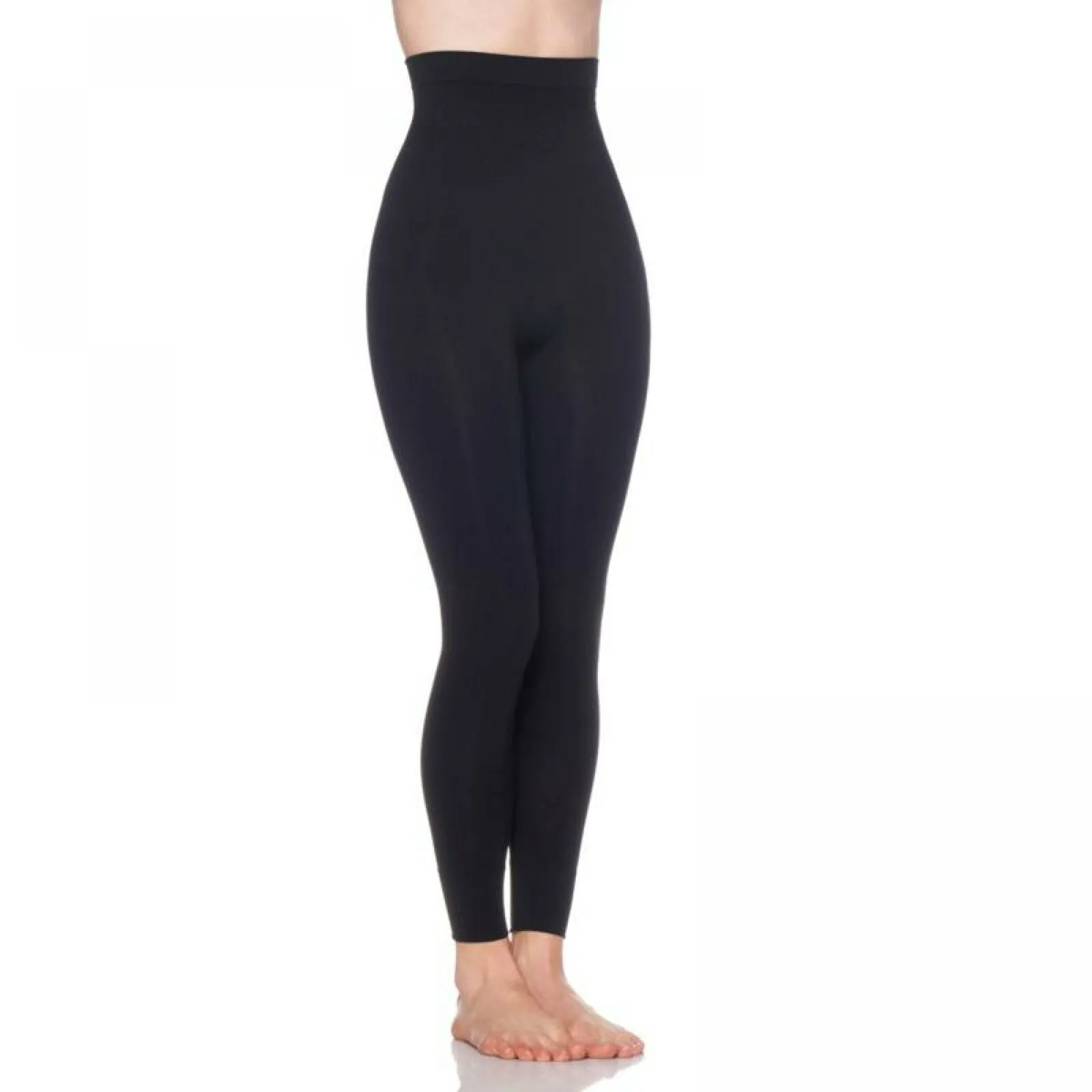 Rhonda Shear Women's Smooth Tootsie Seamless Shaping Leggings Black Plus 2X