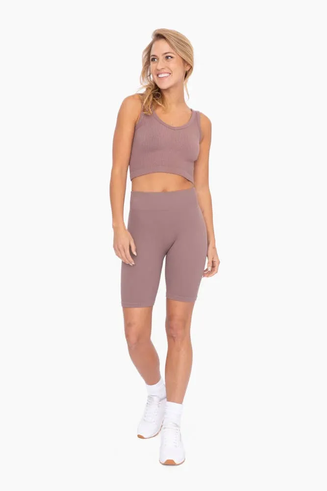 Ribbed Seamless Cropped Tank Top