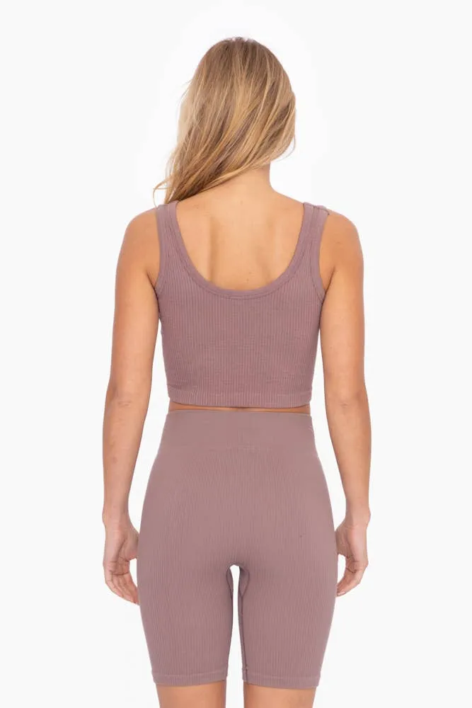 Ribbed Seamless Cropped Tank Top
