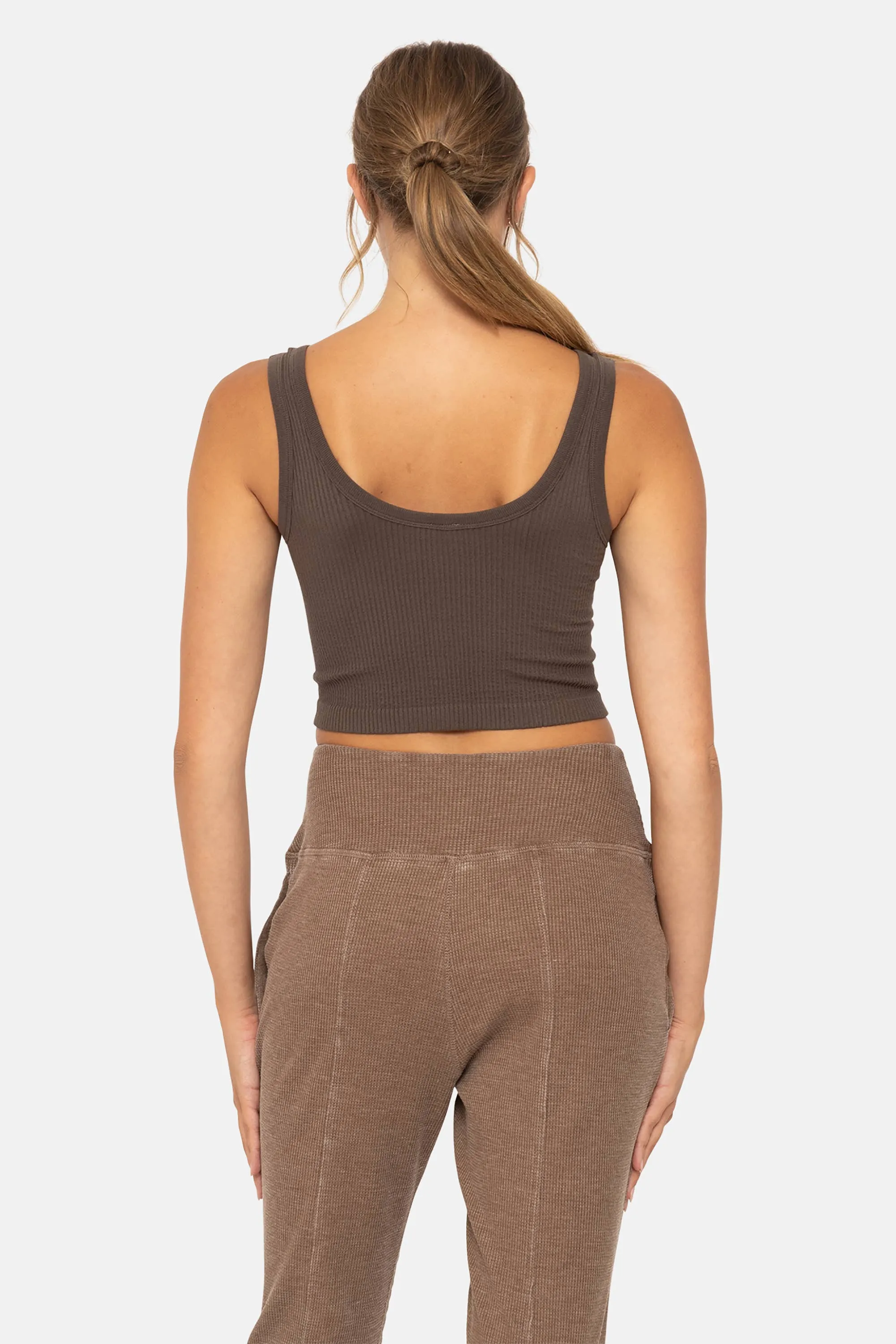 Ribbed Seamless Cropped Tank Top