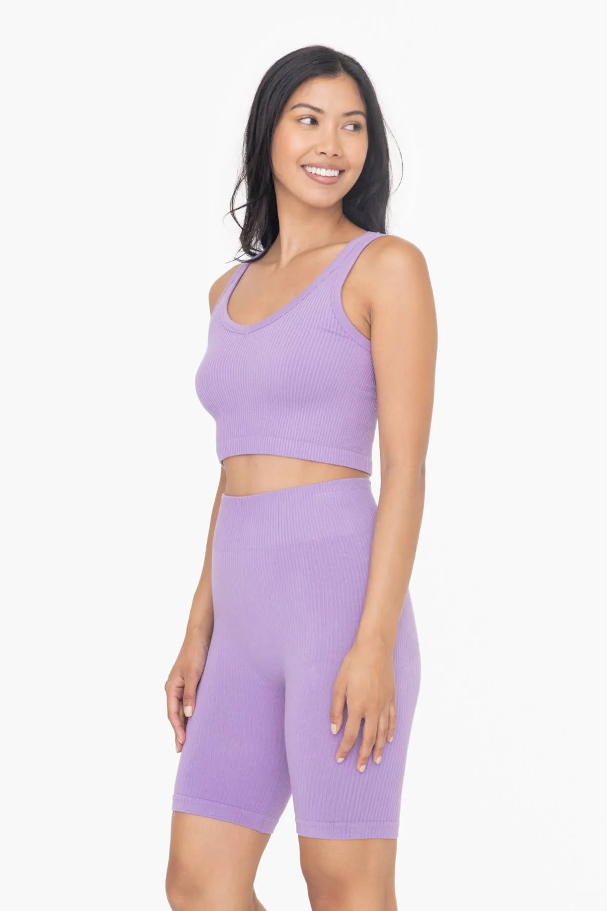 Ribbed Seamless Cropped Tank Top