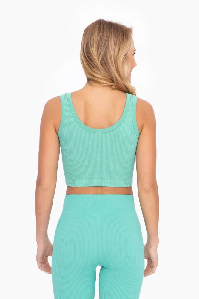 Ribbed Seamless Cropped Tank Top