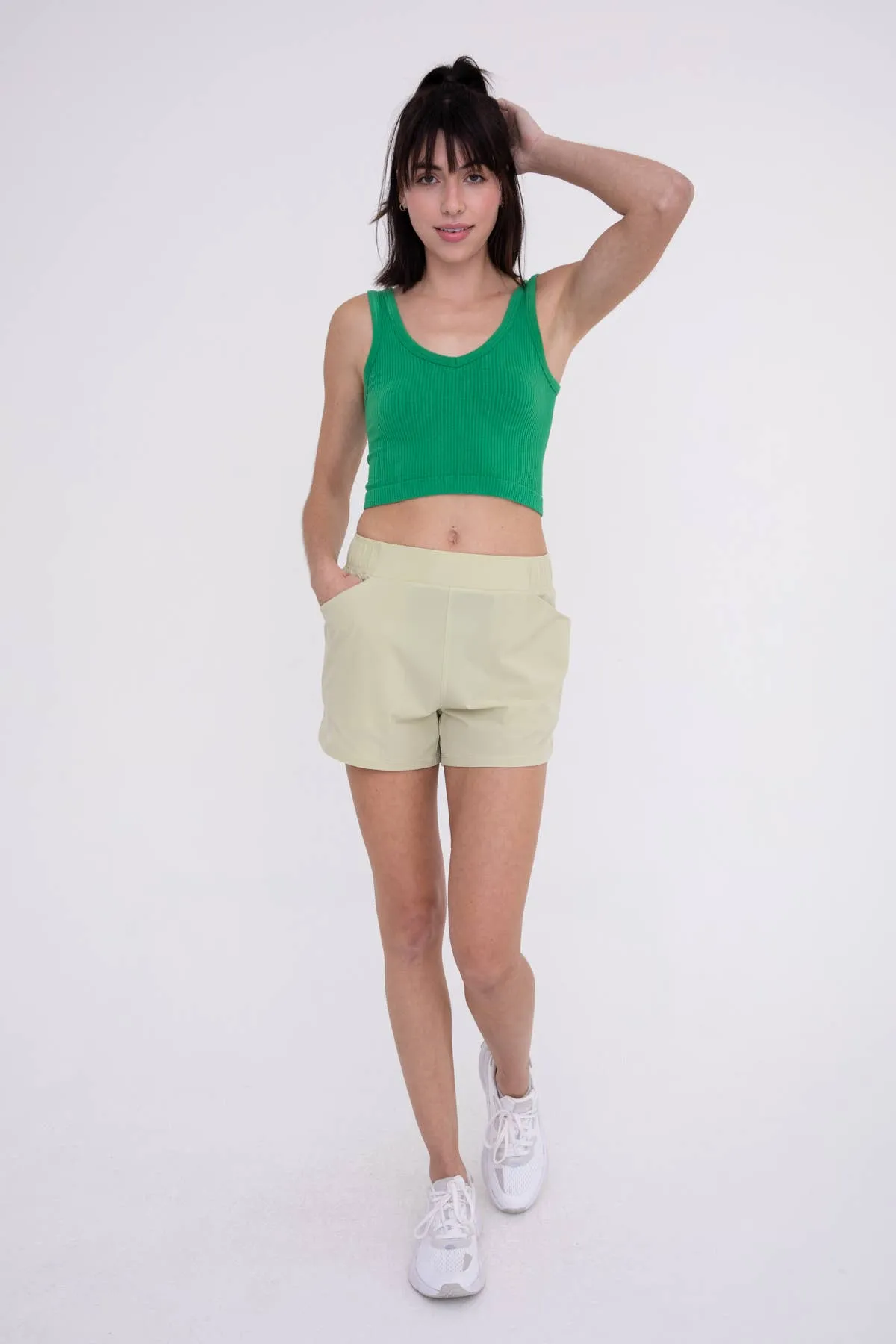 Ribbed Seamless Cropped Tank Top