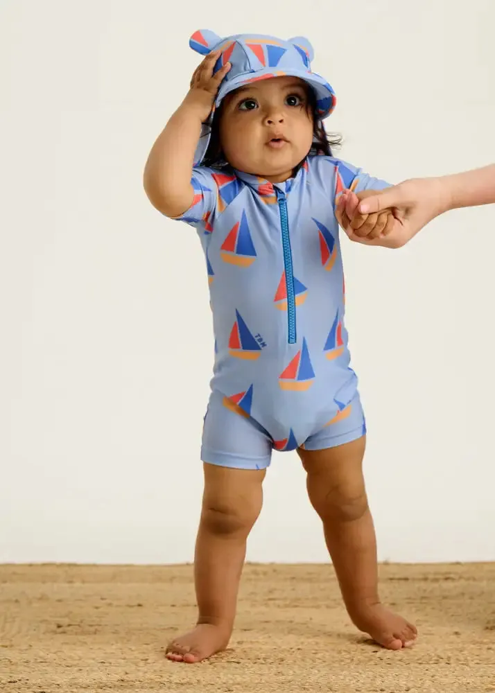 Riki - Blue Sailboat Baby & Kids Swim Rash Suit