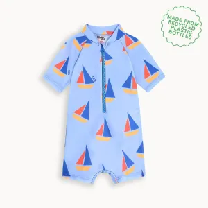 Riki - Blue Sailboat Baby & Kids Swim Rash Suit