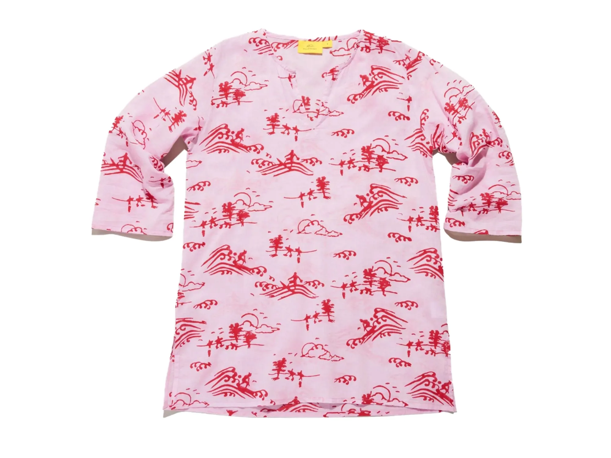 ROBERTA ROLLER RABBIT Girls Mauve Surf Toile Kurta $50 NEW