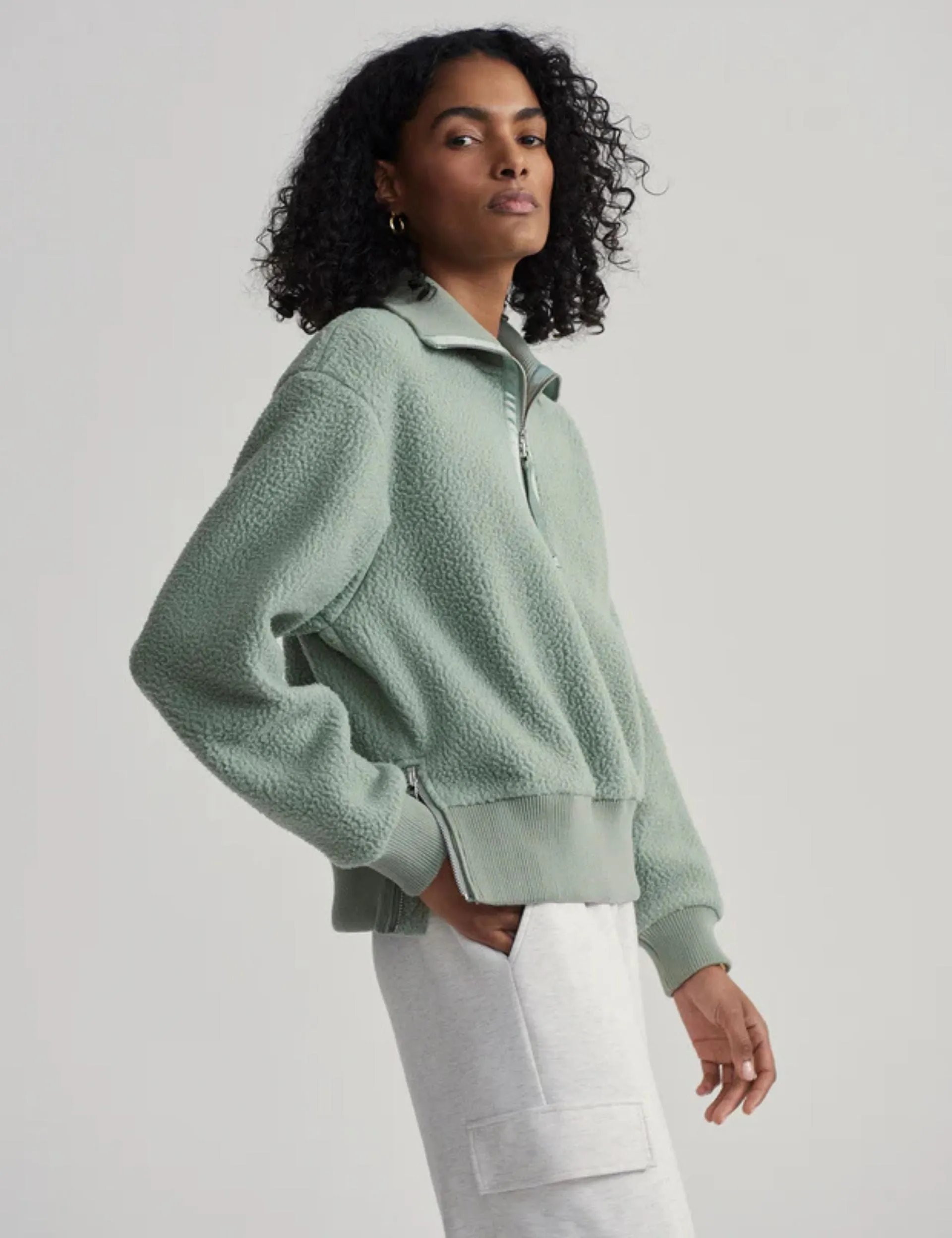 Roselle Half-Zip Fleece - Lily Pad