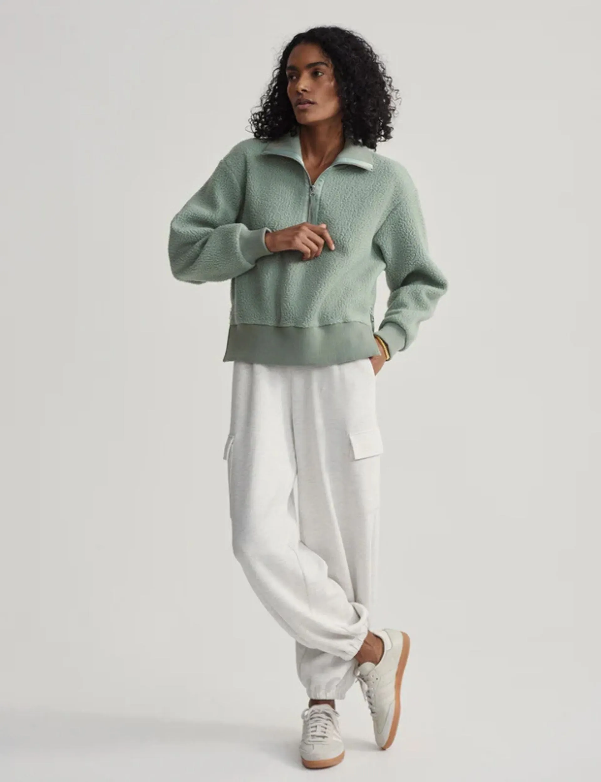 Roselle Half-Zip Fleece - Lily Pad