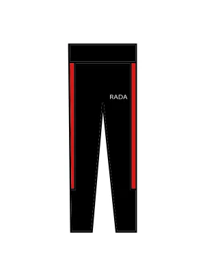ROTHWELL DANCE ACADEMY - BOYS BLACK & RED TRACKSUIT BOTTOMS