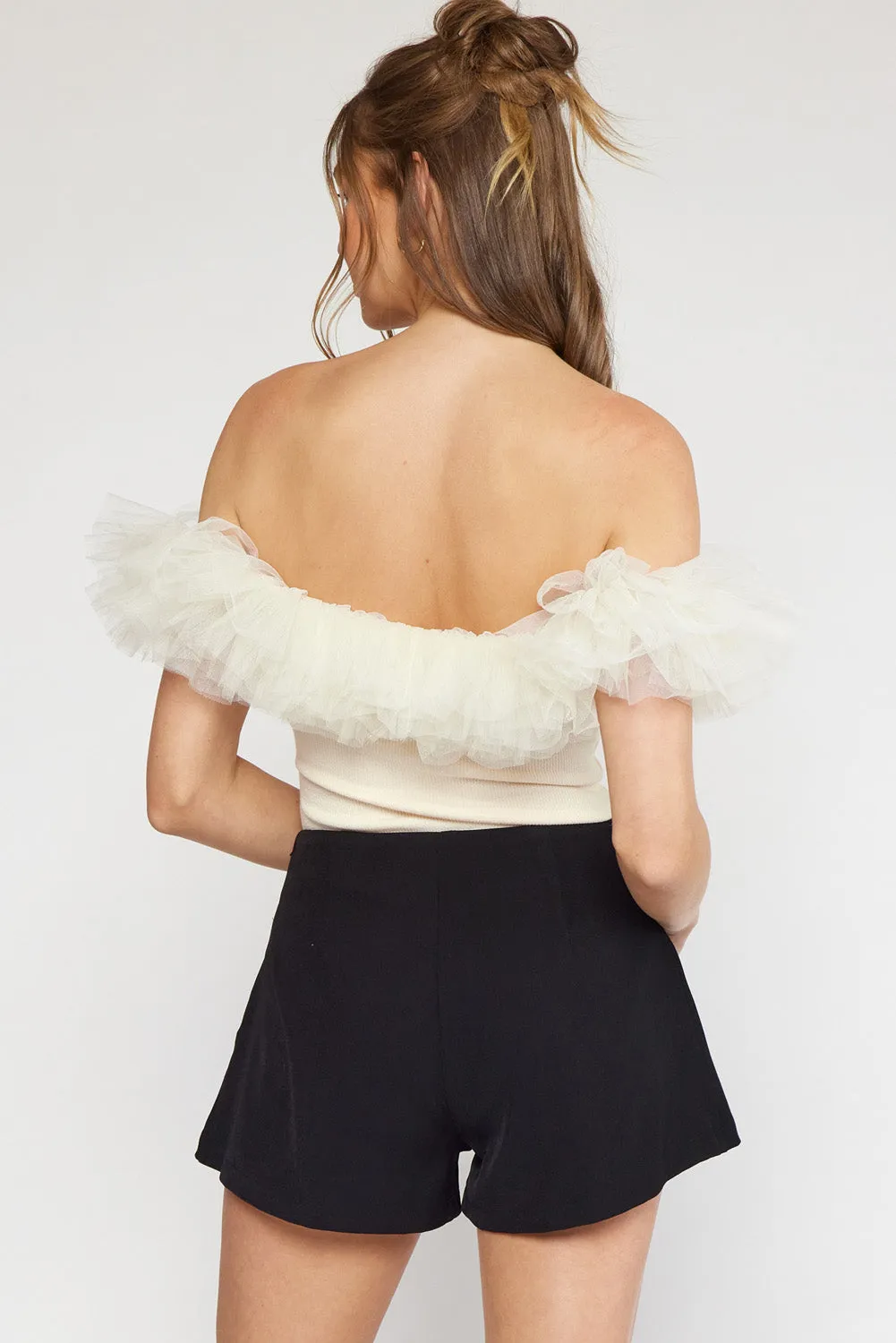 Ruffle His Feathers Bodysuit in White