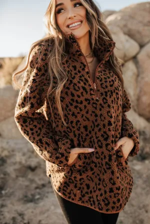 Rust Animal Print Sherpa