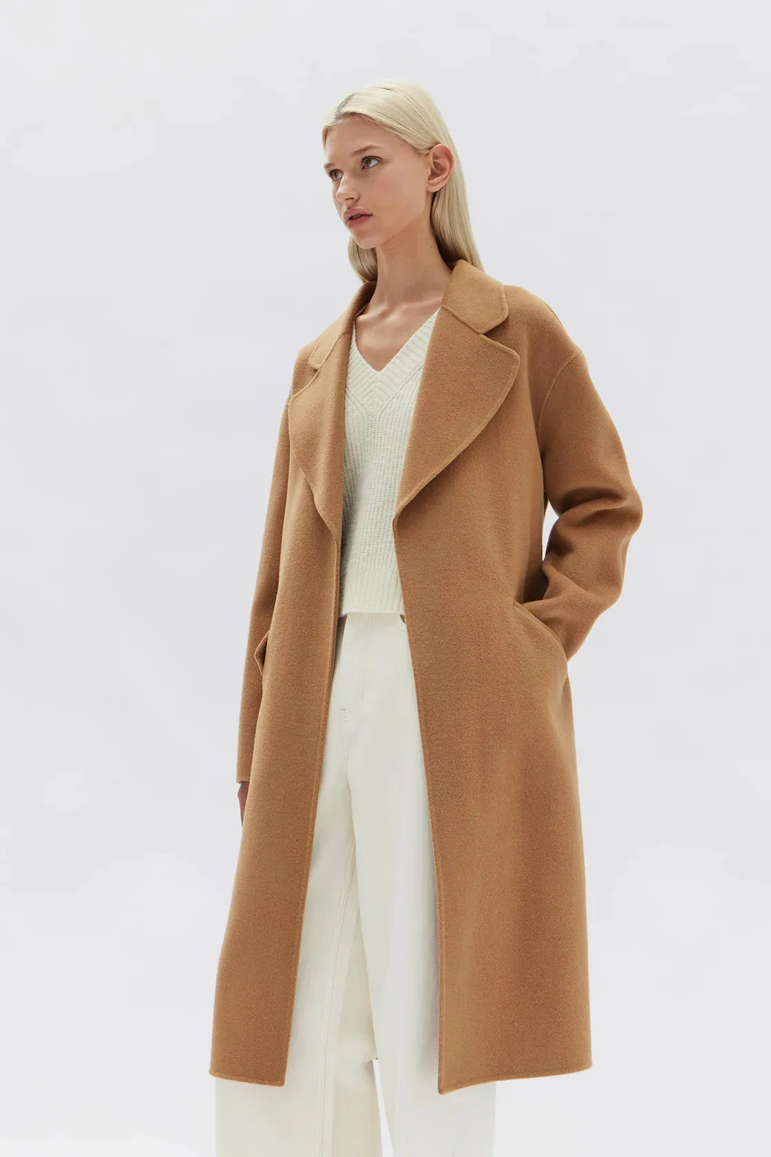 Sadie Single Breasted Coat - Camel