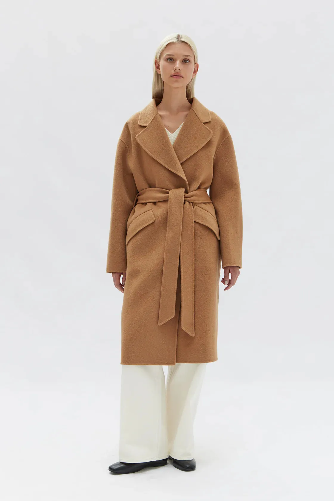 Sadie Single Breasted Coat - Camel